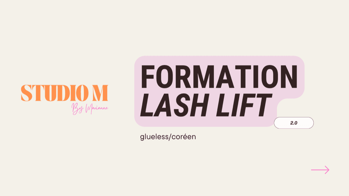 Couverture de la formation lash lift glueless du Studio M